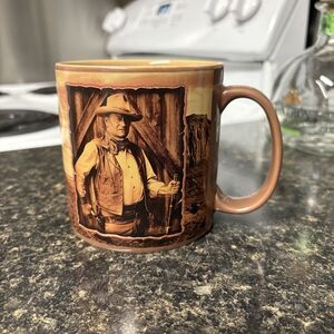 Rustic Cowboy Design Tan Mug